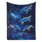 Soft Plush Warm Turtle Print Flannel Animal Blanket - Ideal for Sofas & Beds, Perfect Gift for Family & Self, Multiple Sizes Available, Soft Blankets