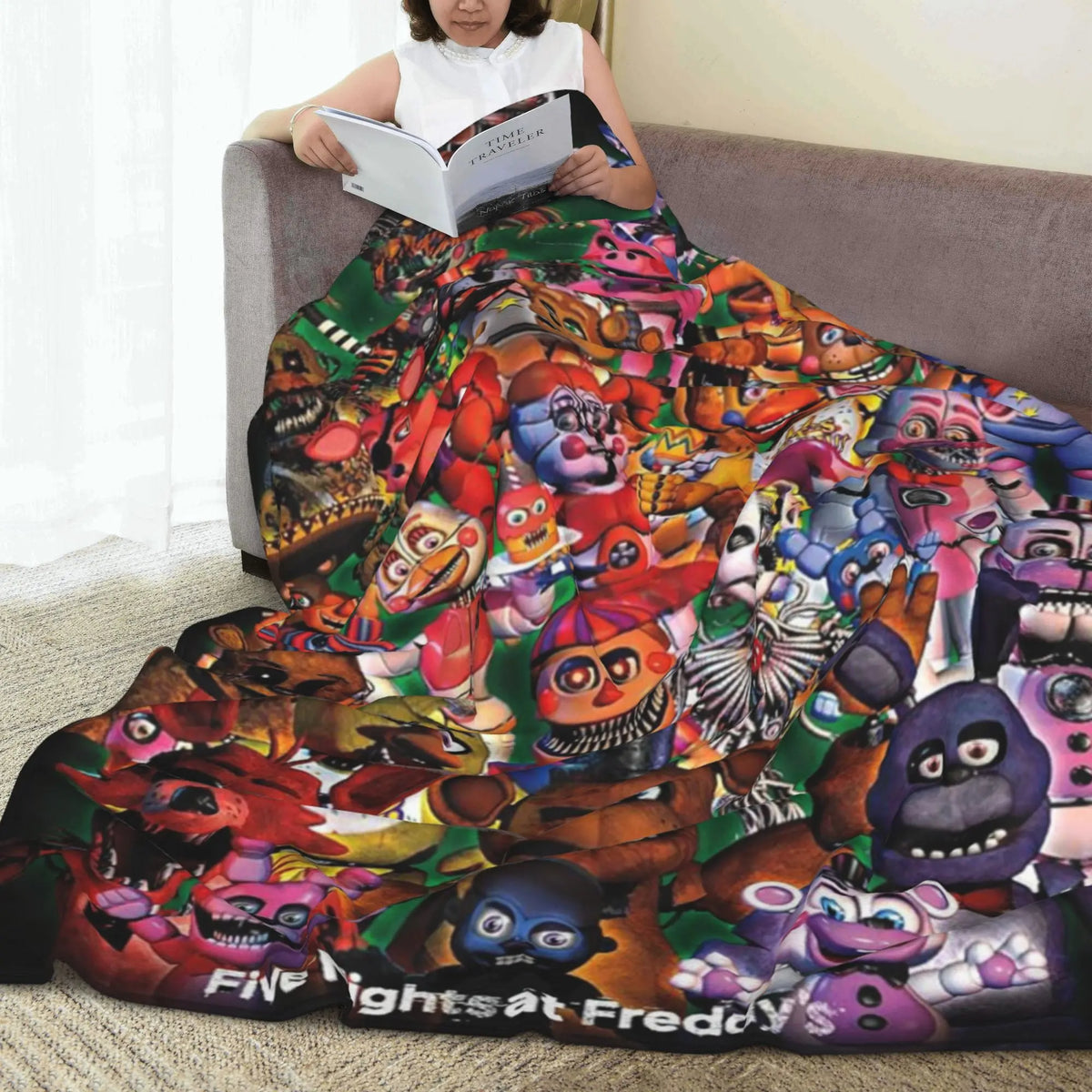 Cute Five Nights At Freddy's Blankets for Girls Boys Throw Cartoon Blanket Super Warm Soft Plush Lightweight Fleece Flannel Blanket Christmas Birthday Winter Sofa Bedding Blanket 40x30In