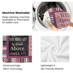 [Summer Sale Deals] Christian Bible Verse Blanket for Women Men, Inspirational Religious Gift for Him Her, 100% Polyester Flannel Blanket, One-Sided Print