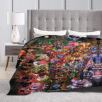 Cute Five Nights At Freddy's Blankets for Girls Boys Throw Cartoon Blanket Super Warm Soft Plush Lightweight Fleece Flannel Blanket Christmas Birthday Winter Sofa Bedding Blanket 40x30In