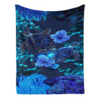Soft Plush Warm Turtle Print Flannel Animal Blanket - Ideal for Sofas & Beds, Perfect Gift for Family & Self, Multiple Sizes Available, Soft Blankets