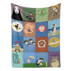 Studio Ghibli Anime Blanket Soft Funny Throw Blanket Cozy Lightweight Plush Portable Cover Blanket For Sofa,Warm Gift For Birthday,Christmas,Multiple Blanket