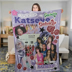 Katseye Beautiful Chaos Tour Blanket - 100% Brushed Flannel Fleece, Ultra Soft, Breathable, Plush, Lightweight, HD Print Throw for Bedroom/Couch, Christmas Gift for Kpop Fans, Aesthetic Merch Decor