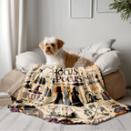 Comfortable Halloween Three Witches & Pumpkin Print Flannel Blanket, Soft Warm Anti-Pilling Cozy Throw, Ideal Fall & Winter Gift, Fall Blankets