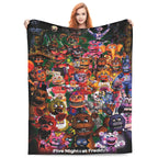 Cute Five Nights At Freddy's Blankets for Girls Boys Throw Cartoon Blanket Super Warm Soft Plush Lightweight Fleece Flannel Blanket Christmas Birthday Winter Sofa Bedding Blanket 40x30In